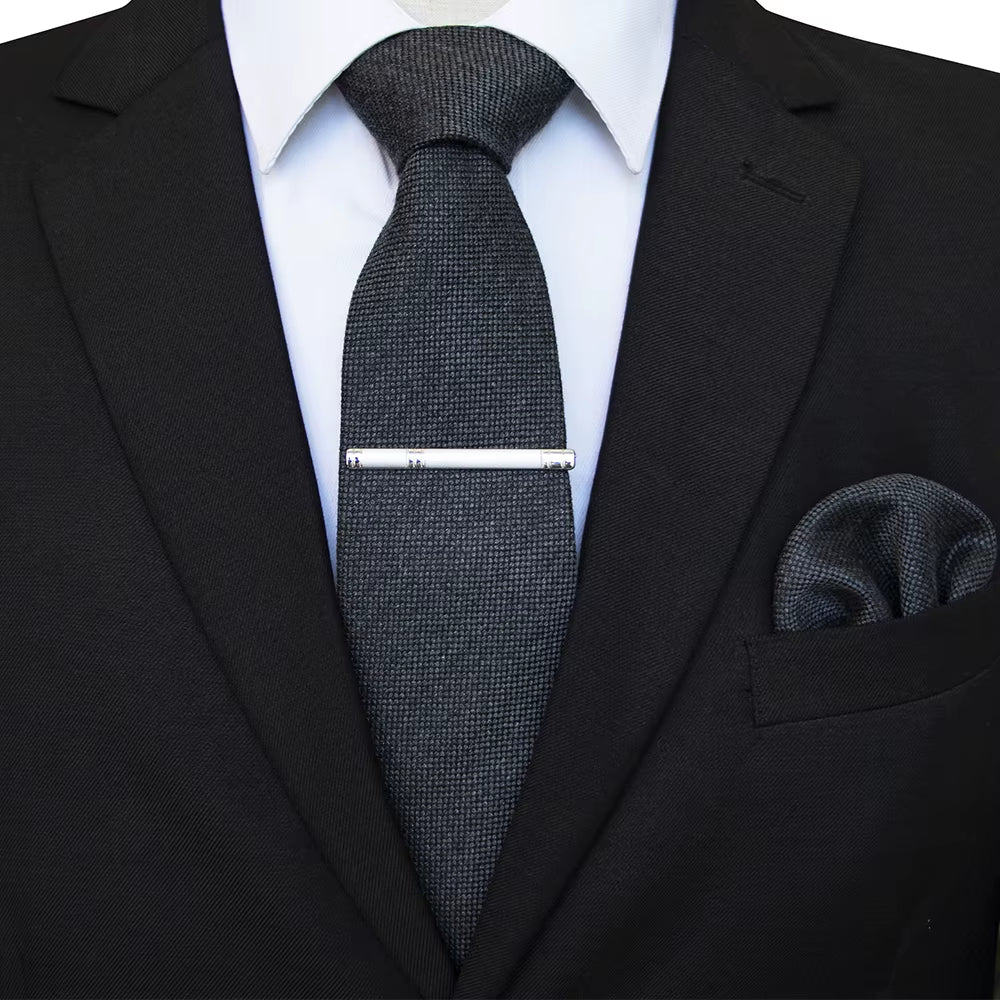 New Mens Wool Tie Solid Microfiber 8Cm Burgundy Neckties and Pocket Square Hanky Set Mens Wedding Party Gift