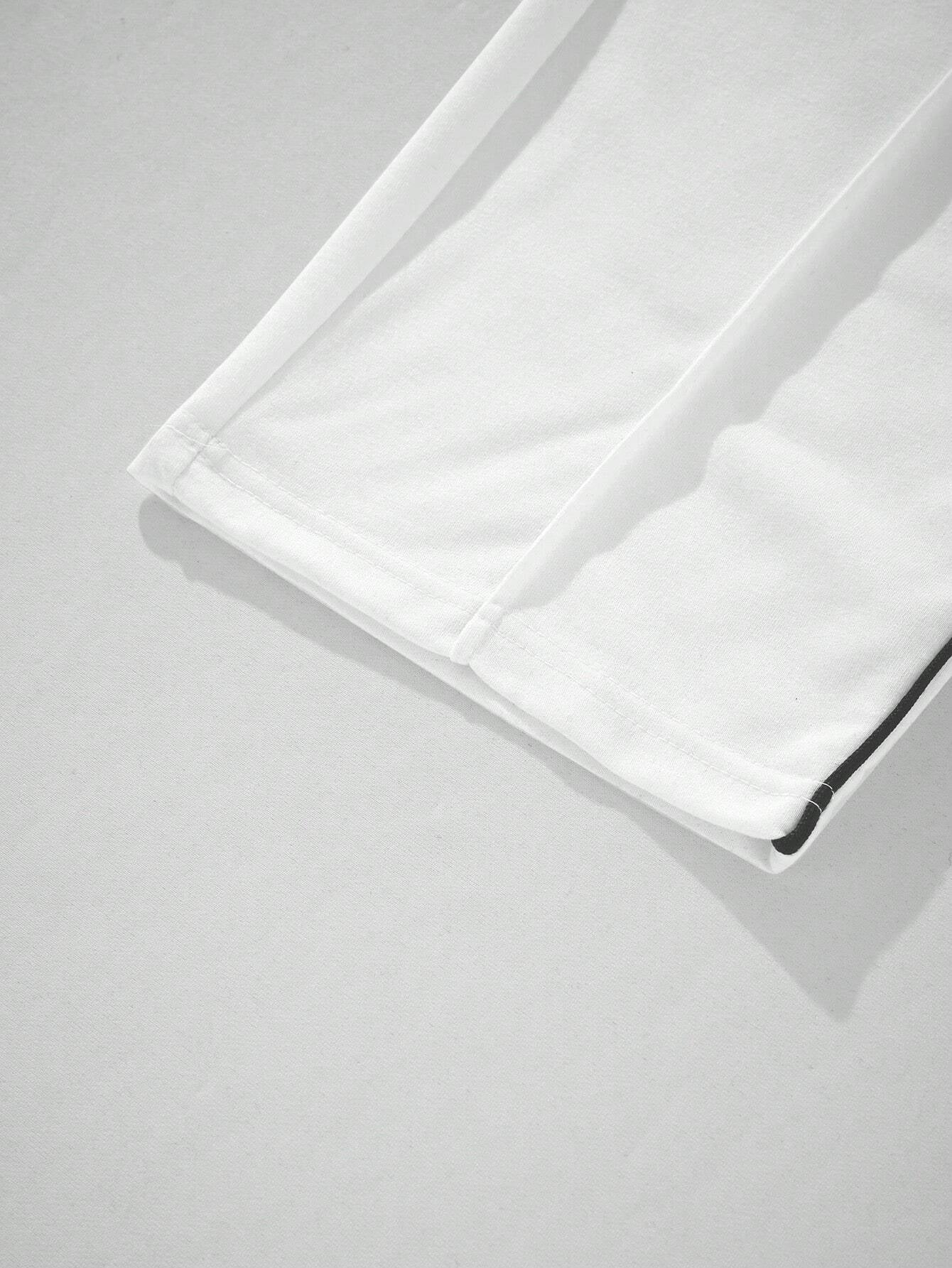 Manfinity Hypemode Men'S Loose Fit Sweatpants with Patch Detail and Drawstring Waist Straight Leg Long Sweat Pants Going Out Casual Boyfriend Gift