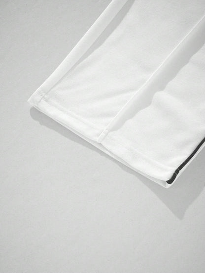 Manfinity Hypemode Men'S Loose Fit Sweatpants with Patch Detail and Drawstring Waist Straight Leg Long Sweat Pants Going Out Casual Boyfriend Gift