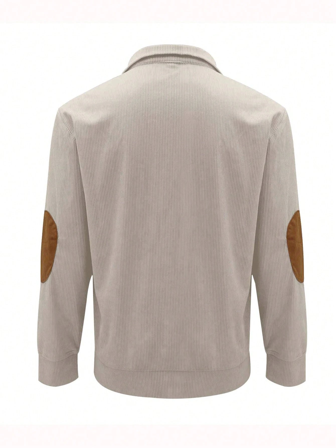 Men'S Spring & Autumn Long Sleeve Casual Polo Shirt with Contrast Color Patchwork, Fall