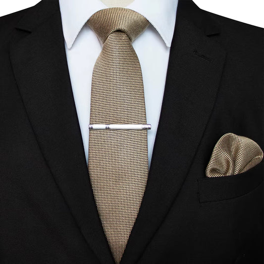 New Mens Wool Tie Solid Microfiber 8Cm Burgundy Neckties and Pocket Square Hanky Set Mens Wedding Party Gift